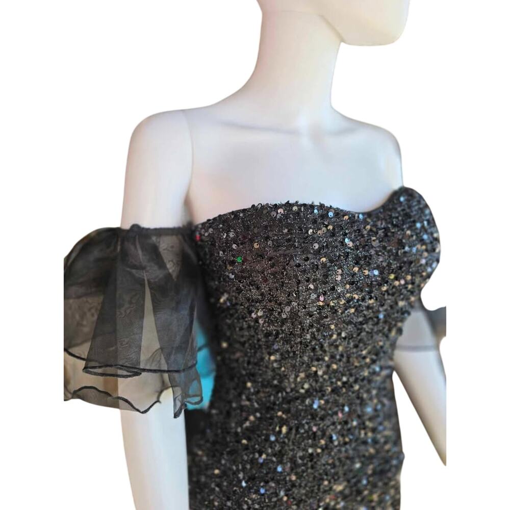 M Black Sequin prom dress